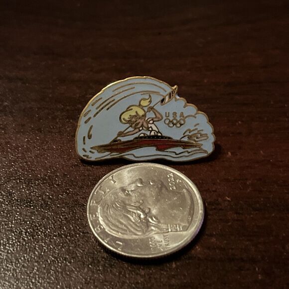 Olympics Team USA Canoeing Canoe Lapel Hat Pin - Picture 2 of 3